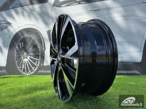 Ratlankis R15x6  4X100  ET  51  54.1  Y1127  Black Polished (MB)  For KIA  (R+L1)