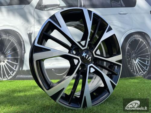 Ratlankis R15x6  4X100  ET  51  54.1  Y1127  Black Polished (MB)  For KIA  (R+L1)