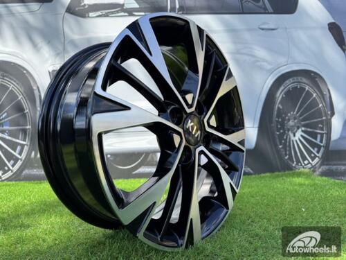 Ratlankis R15x6  4X100  ET  51  54.1  Y1127  Black Polished (MB)  For KIA  (R+L1)