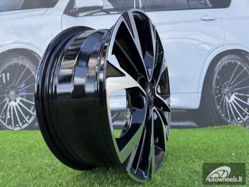 Ratlankis R15x6  4X100  ET  51  54.1  Y1127  Black Polished (MB)  For KIA  (R+L1)