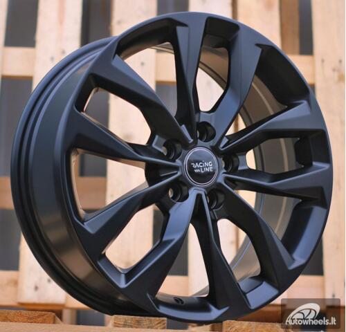 Ratlankis R17x7  5X108  ET  46  67.1  Y1144  Black Half Matt (BLHM)  For RACIN  (P)
