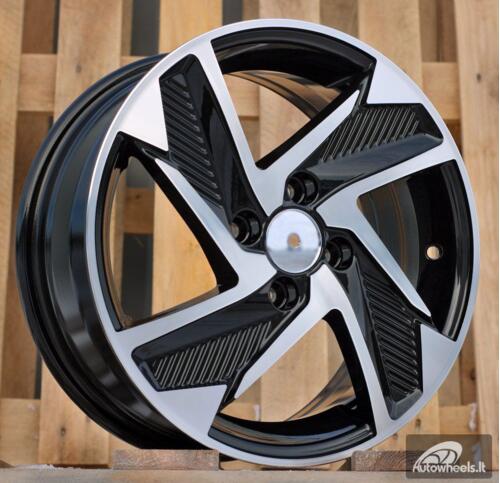 Ratlankis R15x6  4X100  ET  48  54.1  Y1169  Black Polished (MB)  For HYUND  (R+L1)  (New Model)