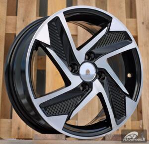 Ratlankis R15x6  4X100  ET  48  54.1  Y1169  Black Polished (MB)  For HYUND  (R+L1)  (New Model)