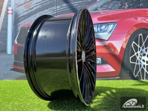 Ratlankis R20x9.5  5X112  ET  35.5  66.6  Y5909B  Black+Polished Lip (BLPL)  For MER  (K4+P2)  (Rear+Front)