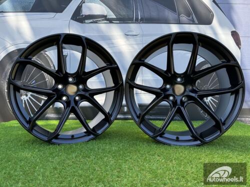 Ratlankis R21x9.5  5X112  ET  26  66.5  Y5985B  Black Half Matt (BLHM)  For PORCH  (K4)  ((Front+Rear) NEW Model)