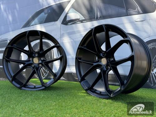 Ratlankis R21x9.5  5X112  ET  26  66.5  Y5985B  Black Half Matt (BLHM)  For PORCH  (K4)  ((Front+Rear) NEW Model)