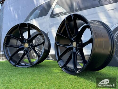 Ratlankis R21x9.5  5X112  ET  26  66.5  Y5985B  Black Half Matt (BLHM)  For PORCH  (K4+P)  ((Front+Rear) NEW Model)