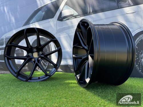 Ratlankis R21x9.5  5X112  ET  26  66.5  Y5985B  Black Half Matt (BLHM)  For PORCH  (K4+P)  ((Front+Rear) NEW Model)