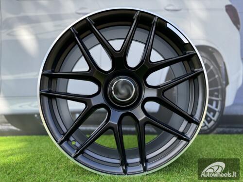 Ratlankis R20x9.5  5X112  ET  43  66.6  B5318  Black Half Matt+Polished Lip (BLHMPL)  For MER  (P2+P+K4)  (REAR+FRONT)