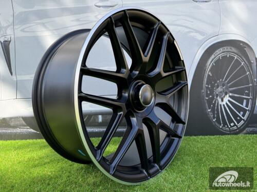 Ratlankis R20x9.5  5X112  ET  43  66.6  B5318  Black Half Matt+Polished Lip (BLHMPL)  For MER  (P2+P+K4)  (REAR+FRONT)