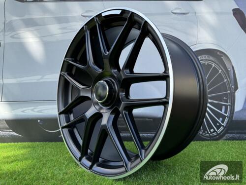 Ratlankis R20x9.5  5X112  ET  43  66.6  B5318  Black Half Matt+Polished Lip (BLHMPL)  For MER  (P2)  (REAR+FRONT)