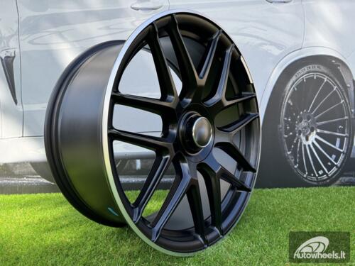 Ratlankis R20x9.5  5X112  ET  43  66.6  B5318  Black Half Matt+Polished Lip (BLHMPL)  For MER  (P2)  (REAR+FRONT)