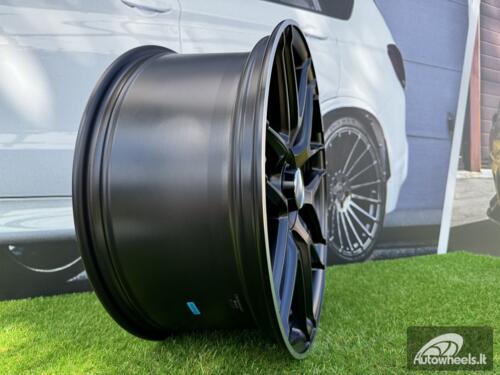 Ratlankis R20x9.5  5X112  ET  43  66.6  B5318  Black Half Matt+Polished Lip (BLHMPL)  For MER  (P2)  (REAR+FRONT)