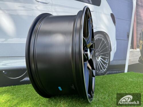 Ratlankis R20x9.5  5X112  ET  43  66.6  B5318  Black Half Matt+Polished Lip (BLHMPL)  For MER  (P2)  (REAR+FRONT)