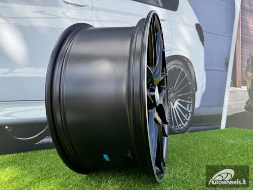 Ratlankis R20x8.5  5X112  ET  43  66.6  B5318  Black Half Matt+Polished Lip (BLHMPL)  For MER  (P2+P)  (REAR+FRONT)