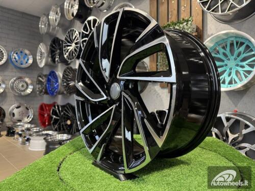 Ratlankis R19x8  5X112  ET  45  57.1  B5772  Black Polished (MB)  For VW  (Z7)