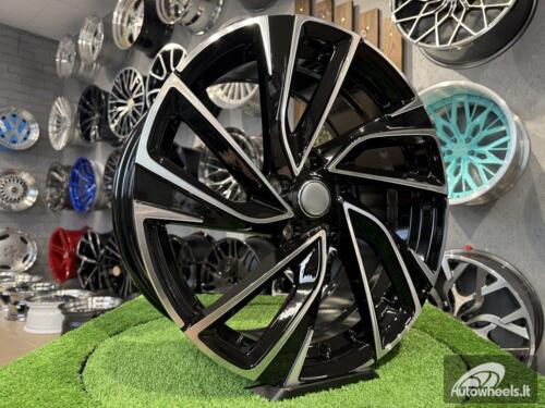 Ratlankis R19x8  5X112  ET  45  57.1  B5772  Black Polished (MB)  For VW  (Z7)