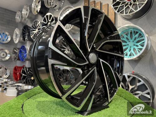 Ratlankis R19x8  5X112  ET  45  57.1  B5772  Black Polished (MB)  For VW  (Z7)