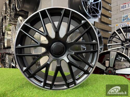 Ratlankis R20x8.5  5X112  ET  38  66.6  FE230  (Y0207)  Black Half Matt+Polished Lip (BLHMPL)  For MER  (P2+Z4)  (P2+Z4)