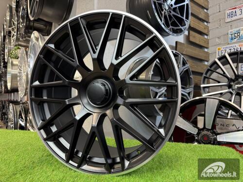 Ratlankis R20x8.5  5X112  ET  38  66.6  FE230  (Y0207)  Black Half Matt+Polished Lip (BLHMPL)  For MER  (P2+Z4)  (P2+Z4)