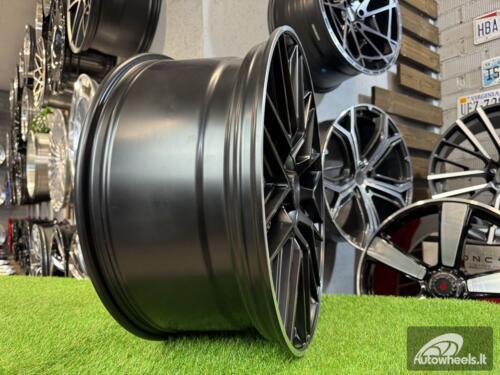 Ratlankis R20x8.5  5X112  ET  38  66.6  FE230  (Y0207)  Black Half Matt+Polished Lip (BLHMPL)  For MER  (P2+Z4)  (P2+Z4)