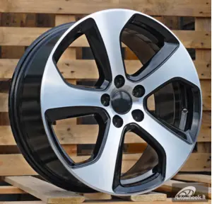 Ratlankis R16x7  5X112  ET  45  57.1  E1097  (XF164)  Black Polished (MB)  For VW  (P1)