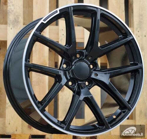 Ratlankis R20x10  5X130  ET  35  84.1  A8221  Black+Polished Lip (BLPL)  For MER  (P)