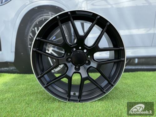 Ratlankis R18x8  5X112  ET  40  66.6  A1257  Black Half Matt+Polished Lip (BLHMPL)  For MER  (P)