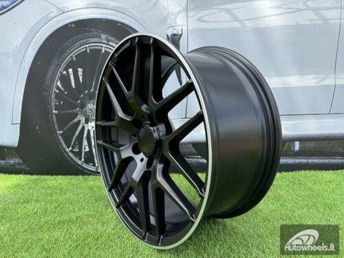 Ratlankis R18x8  5X112  ET  40  66.6  A1257  Black Half Matt+Polished Lip (BLHMPL)  For MER  (P)