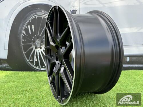 Ratlankis R18x8  5X112  ET  40  66.6  A1257  Black Half Matt+Polished Lip (BLHMPL)  For MER  (P)