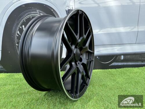 Ratlankis R18x8  5X112  ET  40  66.6  A1257  Black Half Matt+Polished Lip (BLHMPL)  For MER  (P)