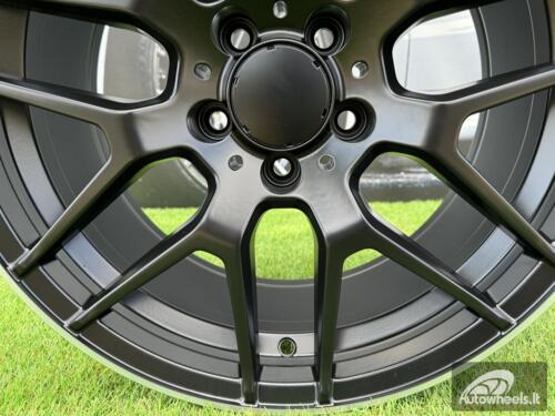 Ratlankis R18x8  5X112  ET  40  66.6  A1257  Black Half Matt+Polished Lip (BLHMPL)  For MER  (P)