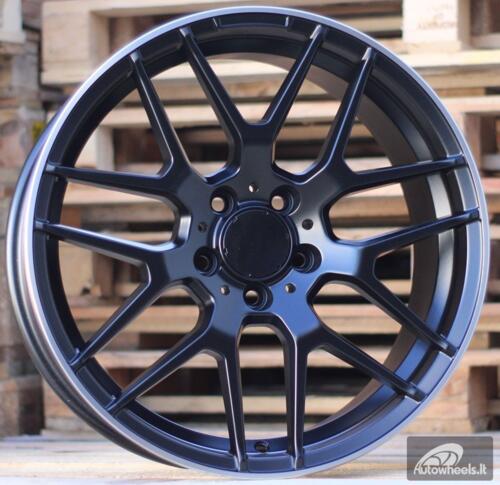 Ratlankis R18x8  5X112  ET  40  66.6  A1257  Black Half Matt+Polished Lip (BLHMPL)  For MER  (P)