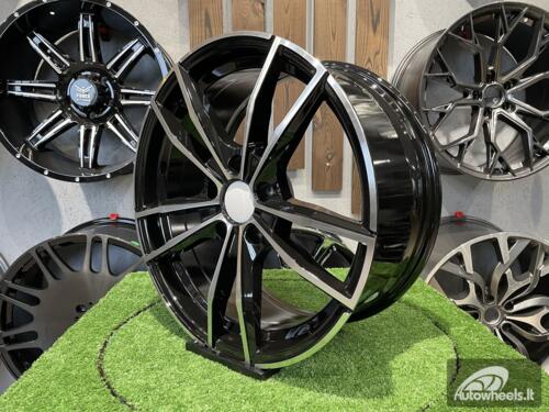 Ratlankis R18x8  5X112  ET  27  66.6  A5588  Black Polished (MB)  For BMW  (P)  (Rear+Front)