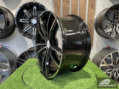 Ratlankis R18x8  5X112  ET  27  66.6  A5588  Black Polished (MB)  For BMW  (P)  (Rear+Front)