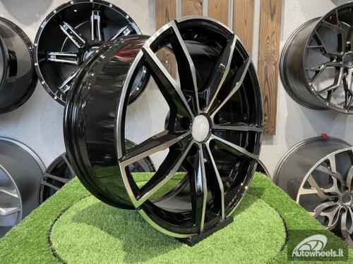 Ratlankis R18x8  5X112  ET  27  66.6  A5588  Black Polished (MB)  For BMW  (P)  (Rear+Front)