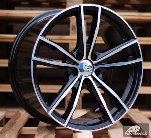 Ratlankis R18x9  5X112  ET  40  66.6  A5588  Black Polished (MB)  For BMW  (P)  (Rear+Front)