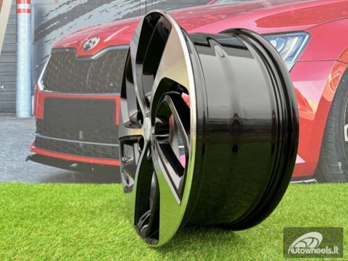 Ratlankis R17x7  5X114.3  ET  43.5  67.1  B1278  (BK5312)  Black Polished (MB)  For HYUND  (D1)