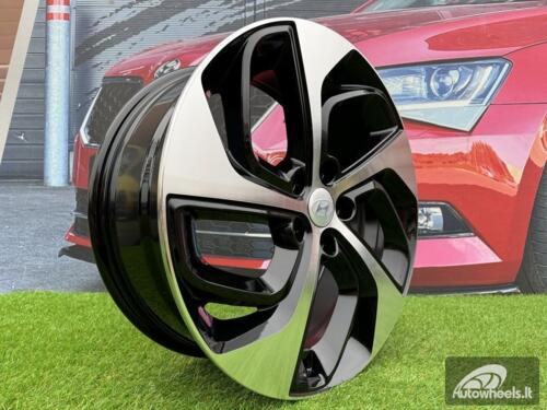 Ratlankis R17x7  5X114.3  ET  43.5  67.1  B1278  (BK5312)  Black Polished (MB)  For HYUND  (D1)