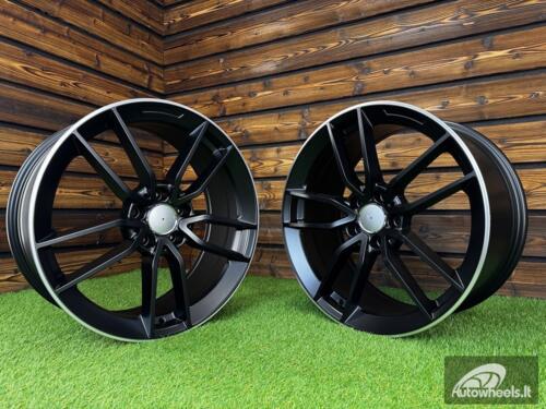 Ratlankis R19x8  5X112  ET  43  66.6  B5461  Black Half Matt+Polished Lip (BLHMPL)  For MER  (K4+M)  (Rear+Front)