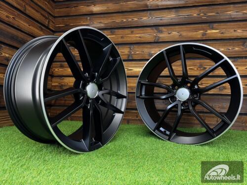 Ratlankis R19x8  5X112  ET  43  66.6  B5461  Black Half Matt+Polished Lip (BLHMPL)  For MER  (K4+M)  (Rear+Front)