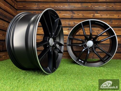 Ratlankis R19x8  5X112  ET  43  66.6  B5461  Black Half Matt+Polished Lip (BLHMPL)  For MER  (K4+M)  (Rear+Front)