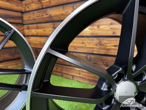 Ratlankis R19x8  5X112  ET  43  66.6  B5461  Black Half Matt+Polished Lip (BLHMPL)  For MER  (K4)  (Rear+Front)