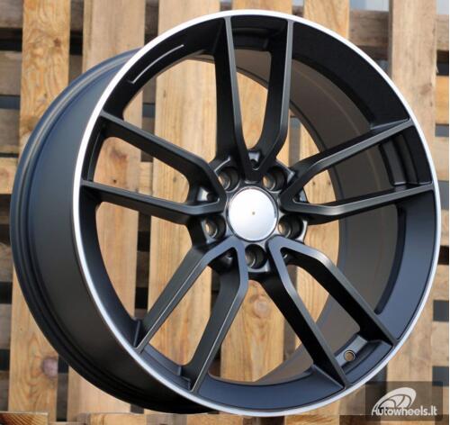 Ratlankis R19x8  5X112  ET  43  66.6  B5461  Black Half Matt+Polished Lip (BLHMPL)  For MER  (K4)  (Rear+Front)