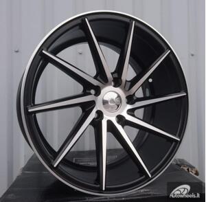 Ratlankis R20x9  5X120  ET  38  74.1  XF099  (QC177)  Black Polished (MB)  For RACIN  (K3)  ((RIGHT) Style Vossen)