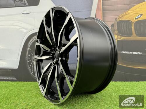 Ratlankis R20x8  5X112  ET  27  66.6  Y0204  Black Polished (MB)  For BMW  (K4+P+Z4)  (New X3 (Rear+Front))