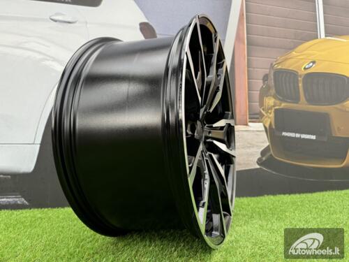 Ratlankis R20x8  5X112  ET  27  66.6  Y0204  Black Polished (MB)  For BMW  (K4+P+Z4)  (New X3 (Rear+Front))
