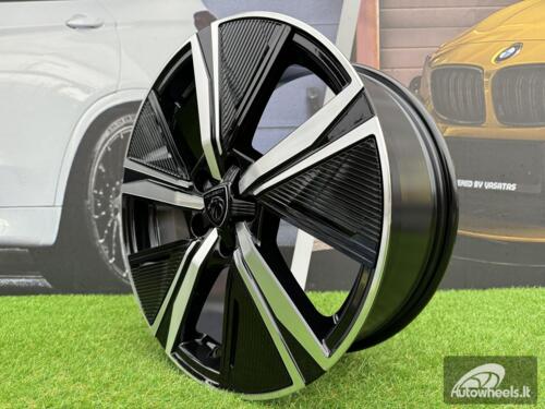 Ratlankis R18x7.5  5X108  ET  44  65.1  Y1187F  Black Polished (MB)  For PEUG  (K4)  (NEW Design Full Spokes)