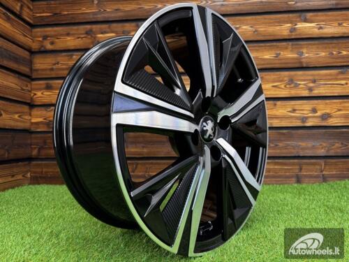 Ratlankis R18x7.5  4X108  ET  32  65.1  Y1187  Black Polished (MB)  For PEUG  (P)  (NEW Design Carved Spokes)