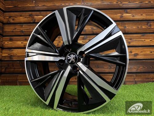 Ratlankis R18x7.5  4X108  ET  32  65.1  Y1187  Black Polished (MB)  For PEUG  (P)  (NEW Design Carved Spokes)